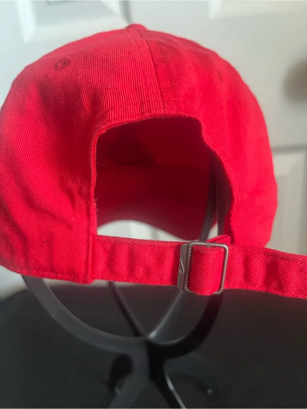 Nike Red Baseball Cap with Blue Logo